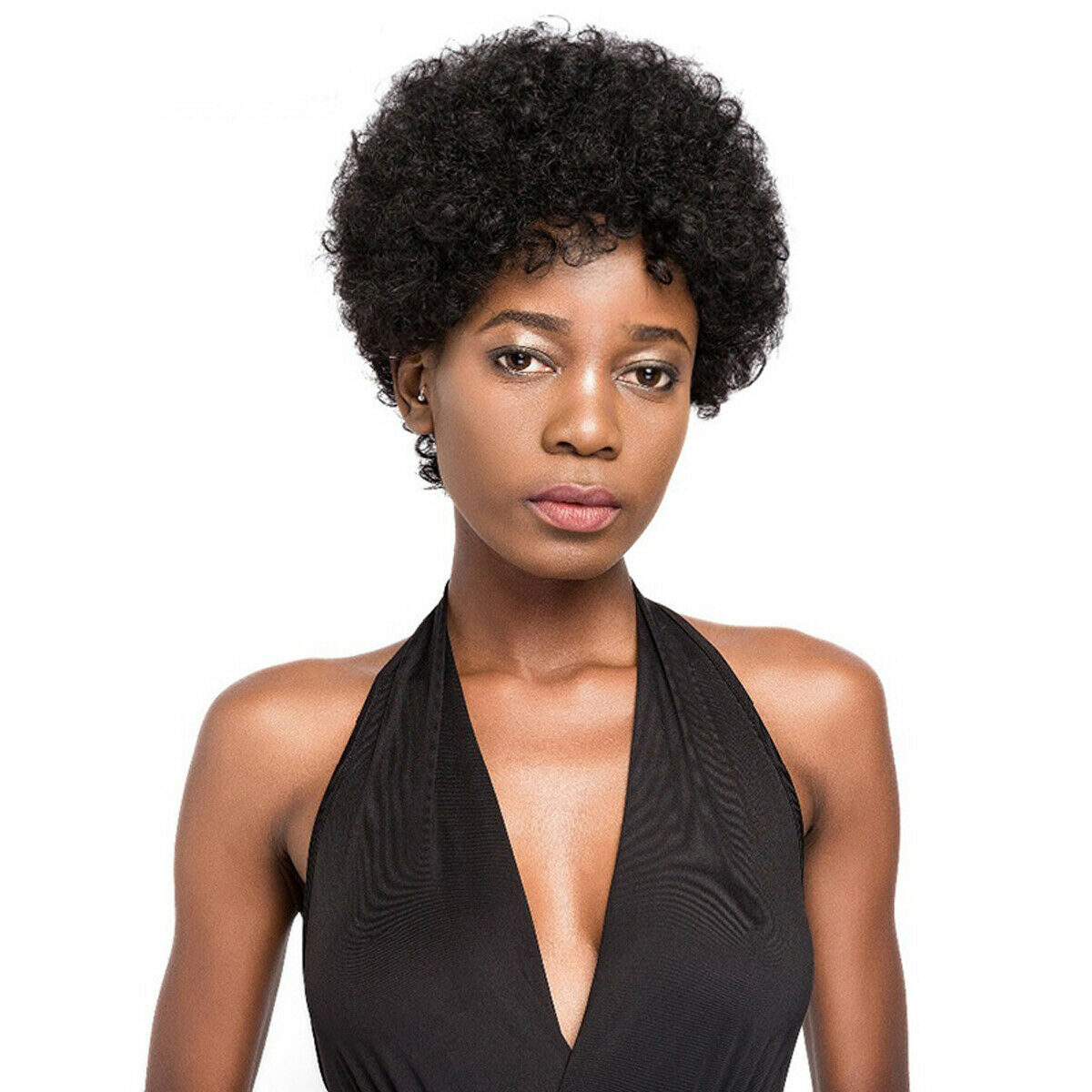 100% Human Hair Afro Kinky Curly Hair Wigs for Black Women African American Wigs