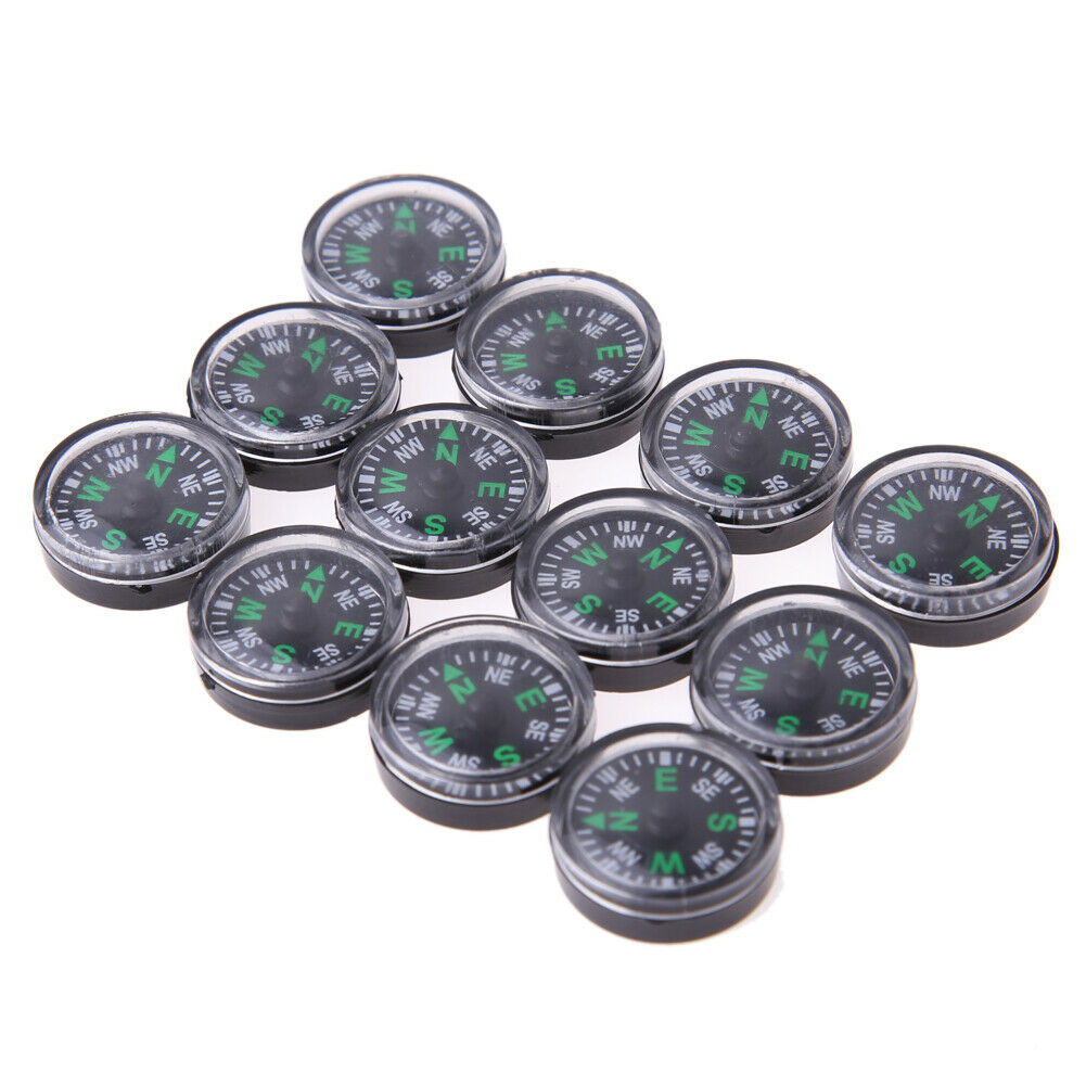 12 pieces 20mm new Small Mini Portable Compass for Travel Navigation Directi @