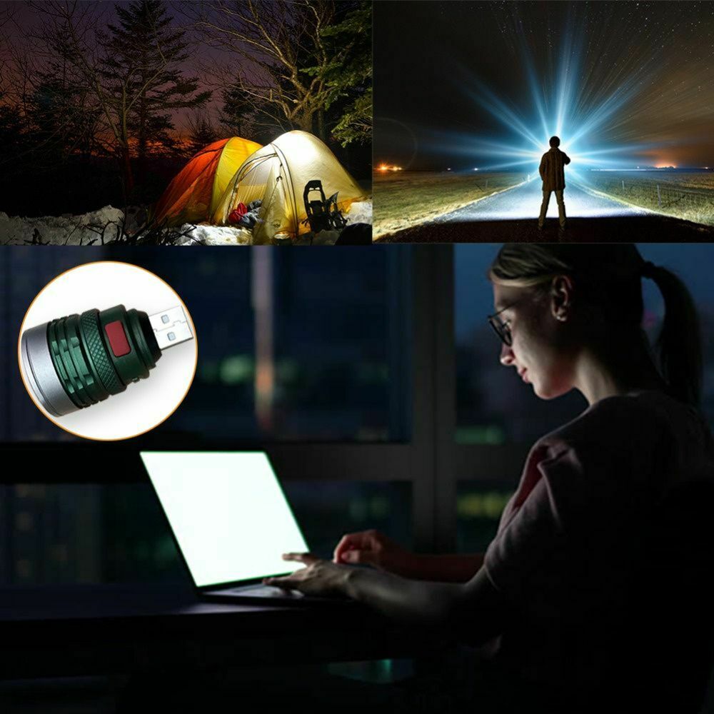 USB Flash light By USB Ultra Bright USB Flashlight 3 modes Mini Zoomable