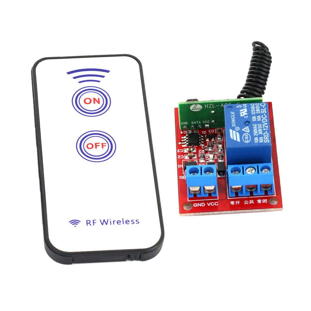 12V One Channel 433MHZ RF Wireless Relay Board with Remote Control 15-30m