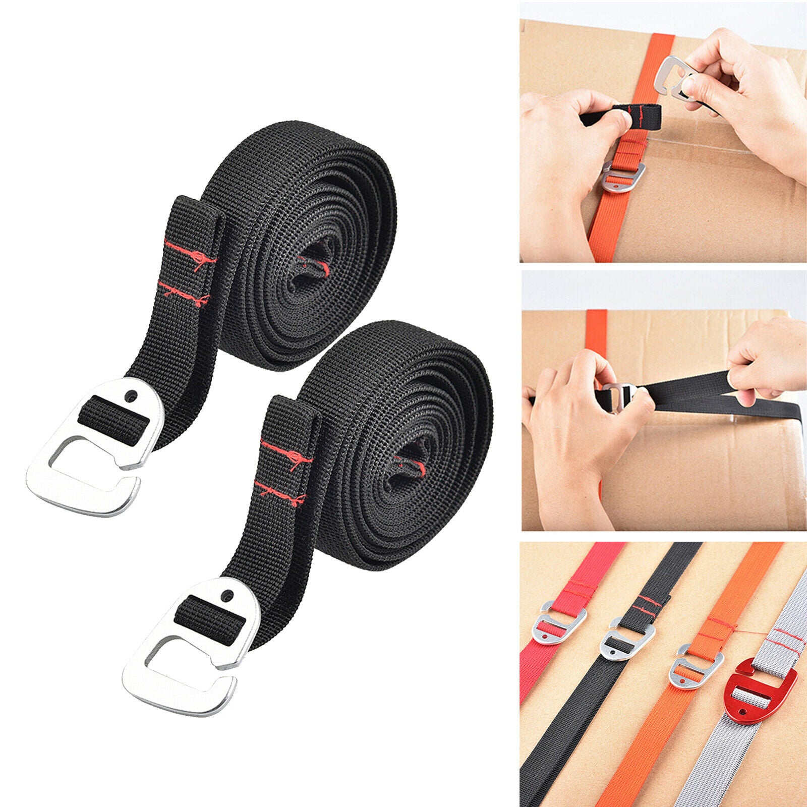 Luggage Strap Suitcase Packing Safe Luggage Belt Tie Down Straps 1.5m,Black