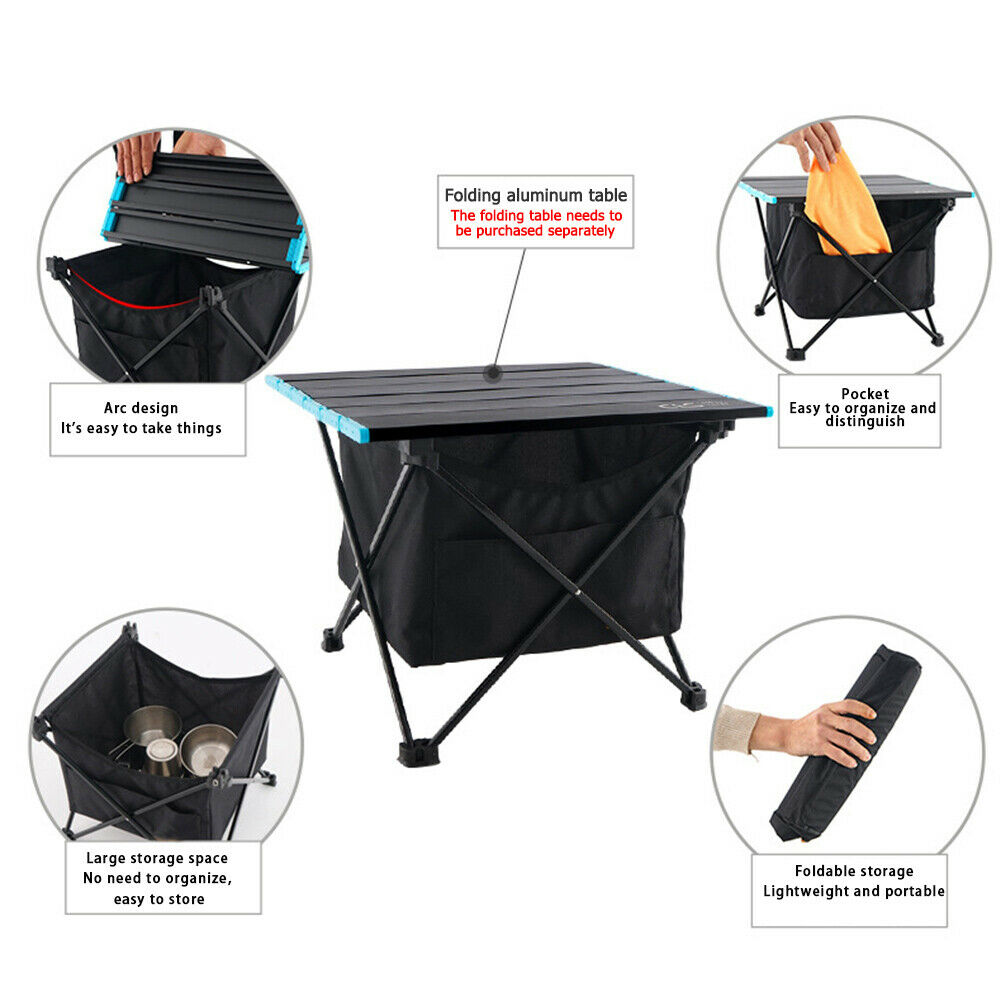 Outdoor Folding Table Storage Hanging Basket Picnic Camping Pouch Organizer @
