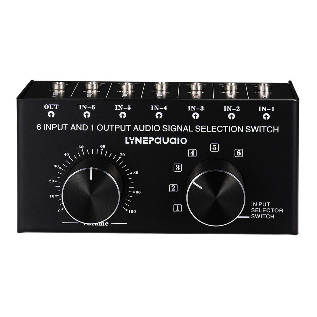 6 in 1 out volume control for selecting the audio signal switch