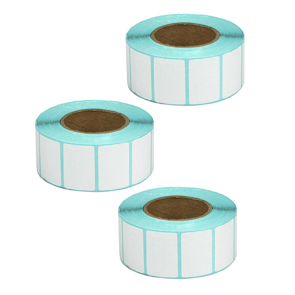 (3 Roll/3000 Labels) Direct Thermal Blank Labels Barcode Label White