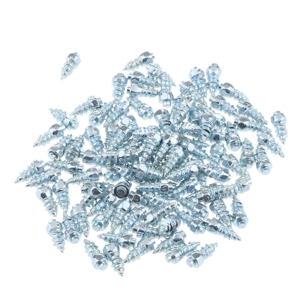 100 x 9mm Motorcycle Anti-Slip Screw in Tire Stud Snow Trim Wheel Tyres
