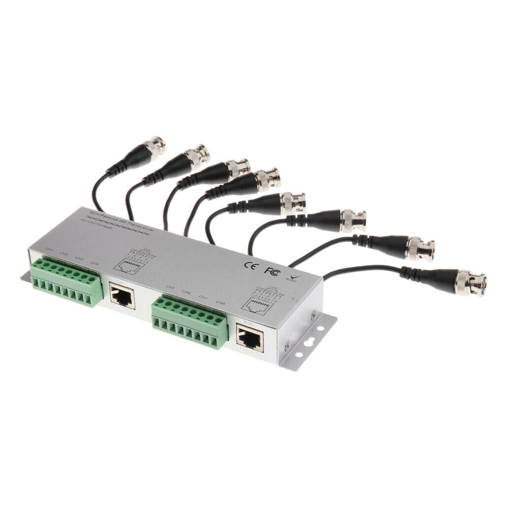 8-CH CCTV Camera Passive Video Balun BNC Connector Cat5 UTP Coaxial Cable