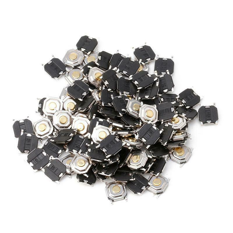 100 x Waterproof Microswitch Tactile Tact Push Button Switch Momentary SMD 4 Pin