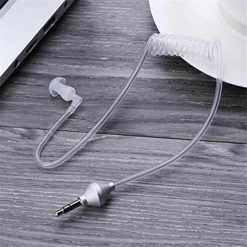 3.5mm Air Tube Headphone Headset Anti Radiation Stereo Mobile Earphone With Mic