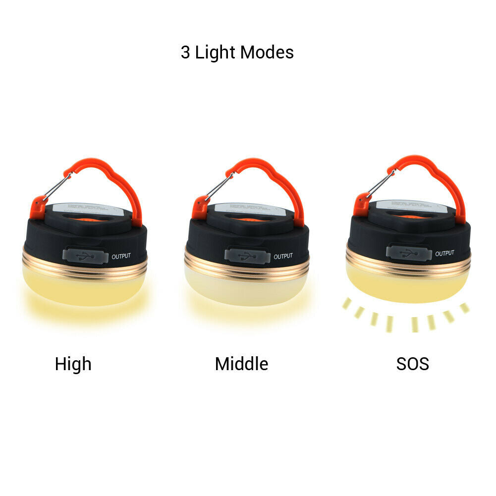 3W LED USB Rechargeable Camping Outdoor Light Lantern Tent Lamp 6 hour NEO