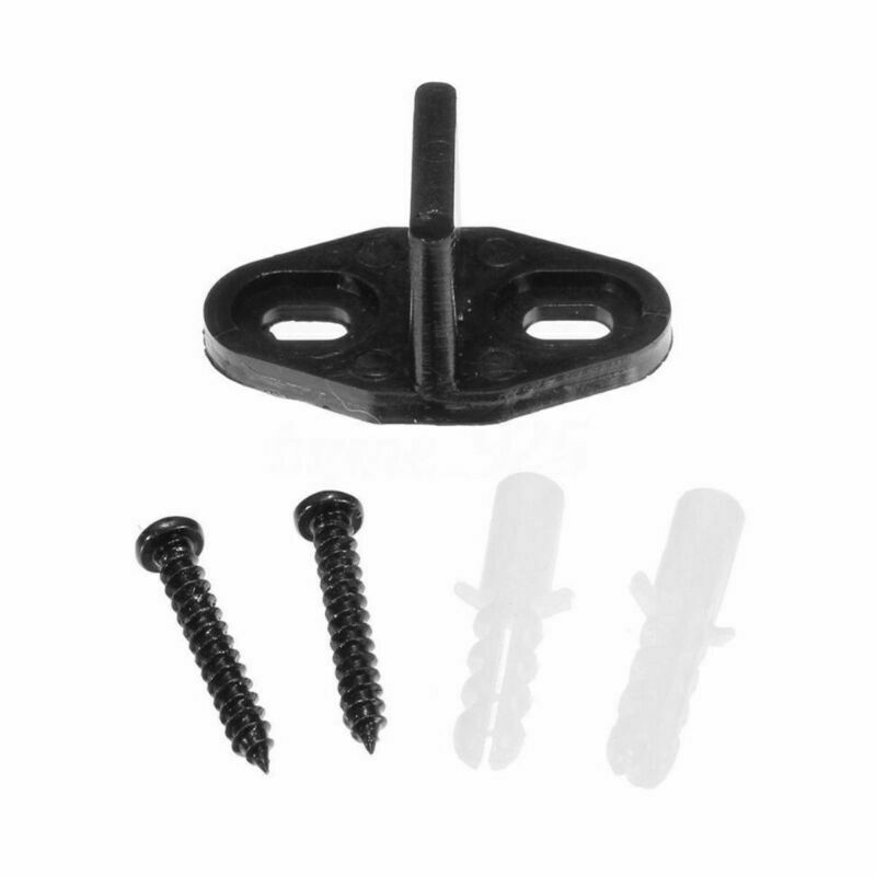 2 Sets Plastic Barn Wood Sliding Door Bottom Floor Guide Hardware Part w/ Screws