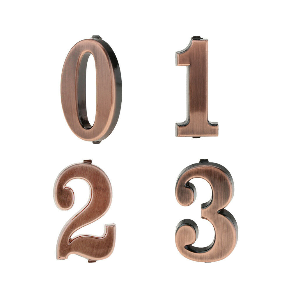 0 1 2 3 ABS Plastic House Door Number Sign Plaque DIY Digit Number