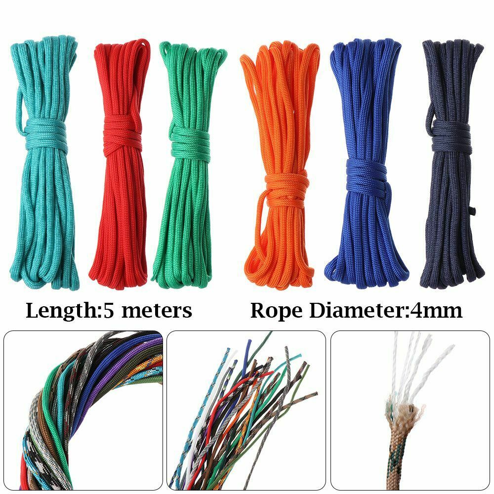Diameter 4mm Parachute Cord Paracord Cord Rope Survival kit Lanyard Tent Ropes