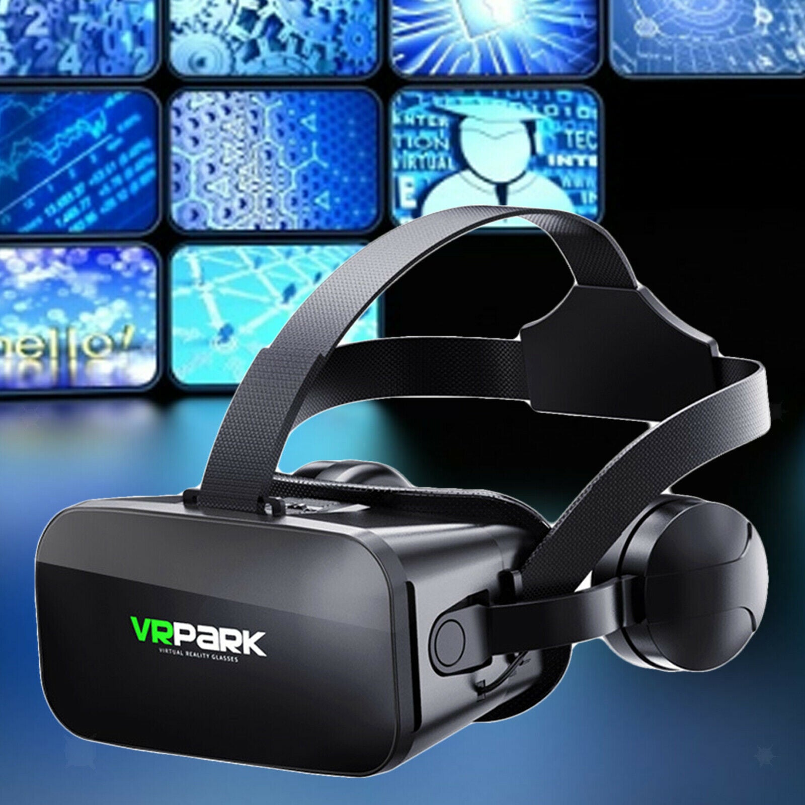 Head-Mounted VR Glasses Suitable for IOS & Android Phones Smartphones Video