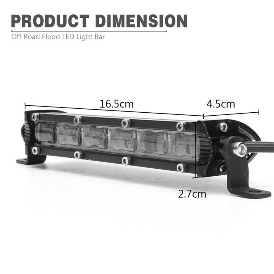 -XN7" 60W 6000K White LED Off Road LED Work Light Bar 6D Flood Beam Fog Light