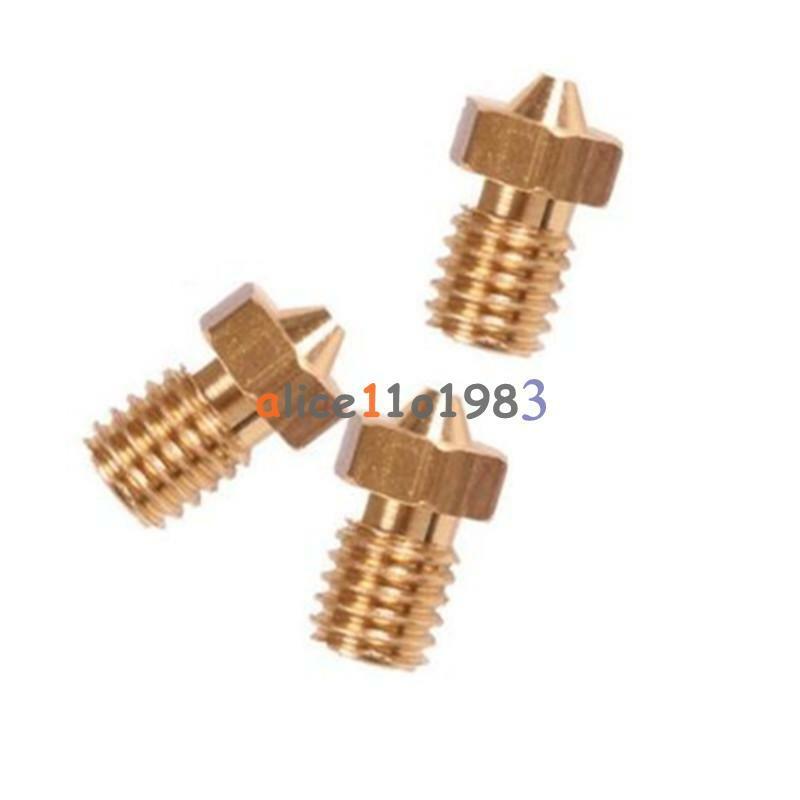2PCS 0.4mm Copper Extruder Nozzle M6 for 1.75mm Consumable