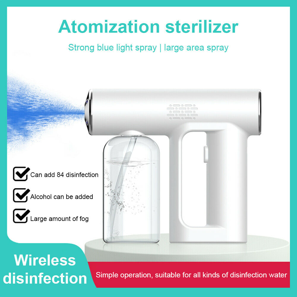 250ML USB Rechargeable Nano Blue Light Steam Spray Disinfection Sprayer Gun