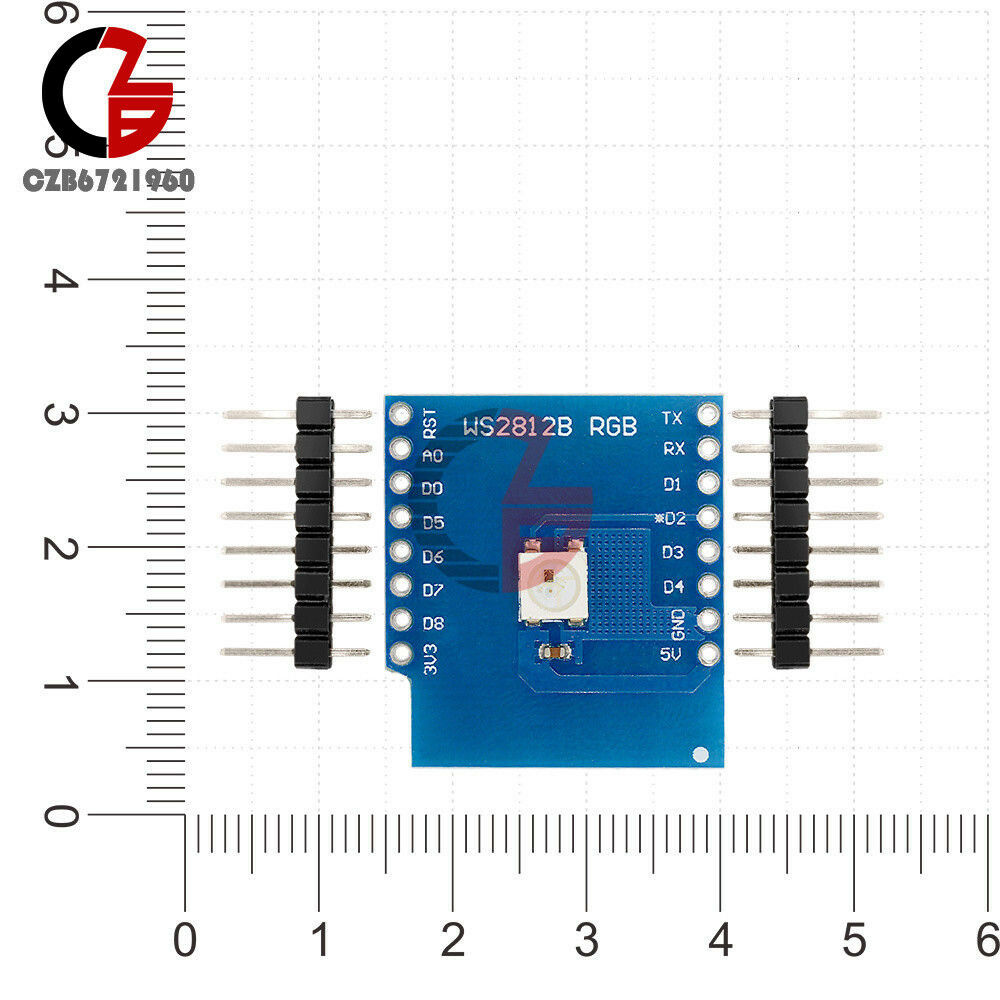 WeMos D1 Mini Shield WS2812B RGB LED Board Kit Pins for Arduino ESP8266 Board