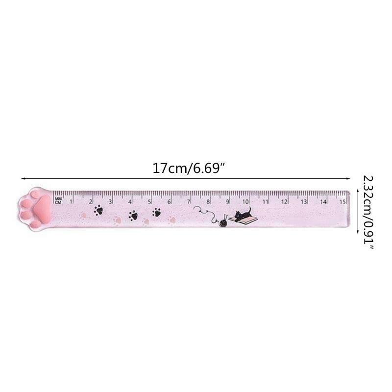 1PC Clear Acrylic Straight Ruler 15cm Clear Ruler Scale Ruler for Students