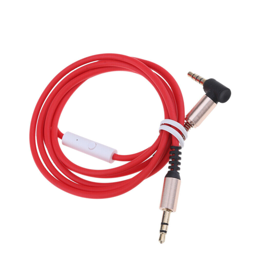 3  .  5mm     Male     to     Male     Aux     Audio     Cable     W  /   Mic