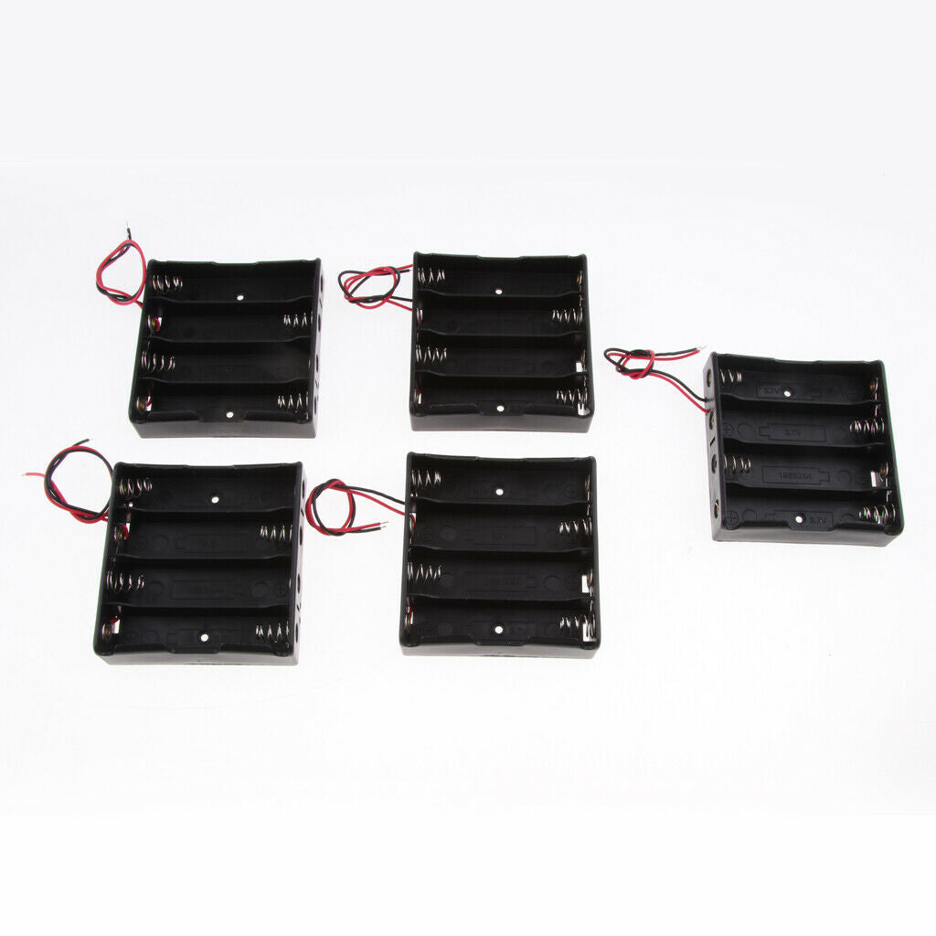 18650 Battery Holder Case, 4-Slot x 3.7V 18650 Batteries Storage Box Case with