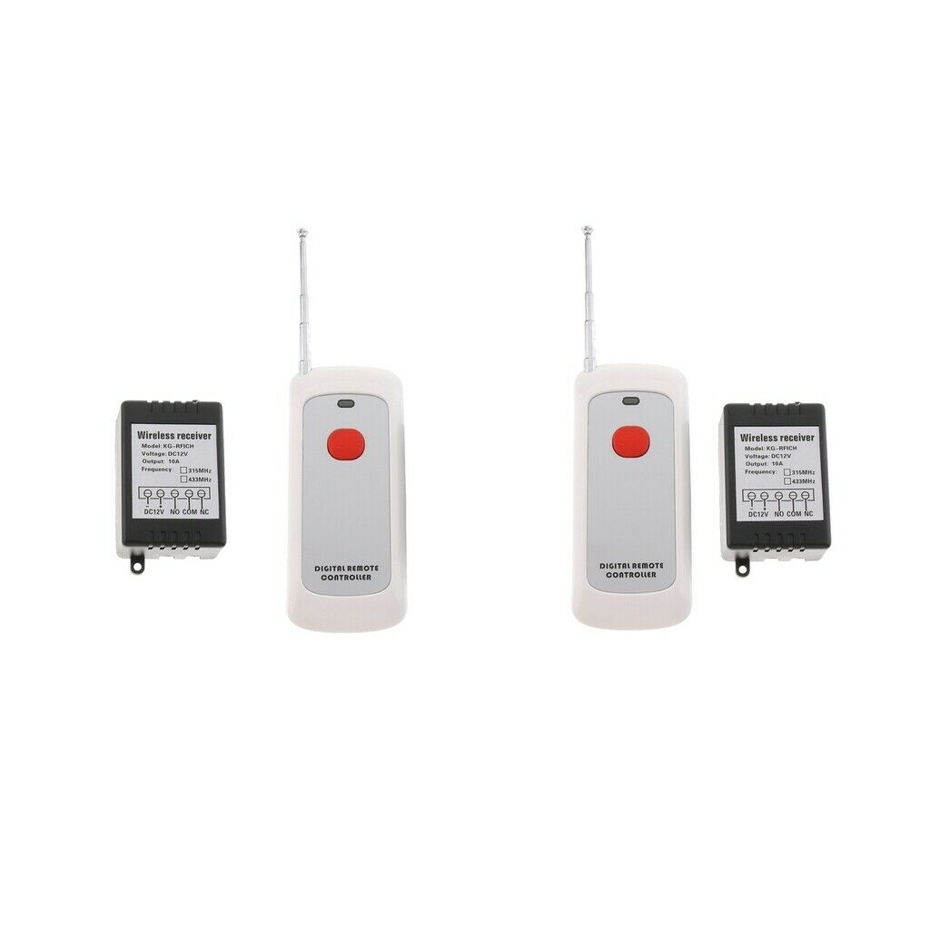 2pc DC12V 1000M Wireless Remote Control Switch Remote Controller for Lights