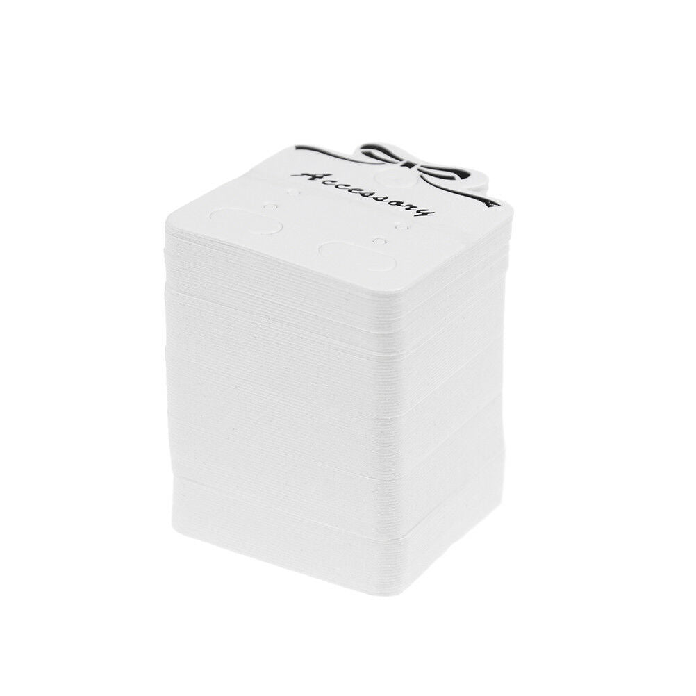 100* Jewelry display card ear studs earrings packing hang tag rectangle h.l8