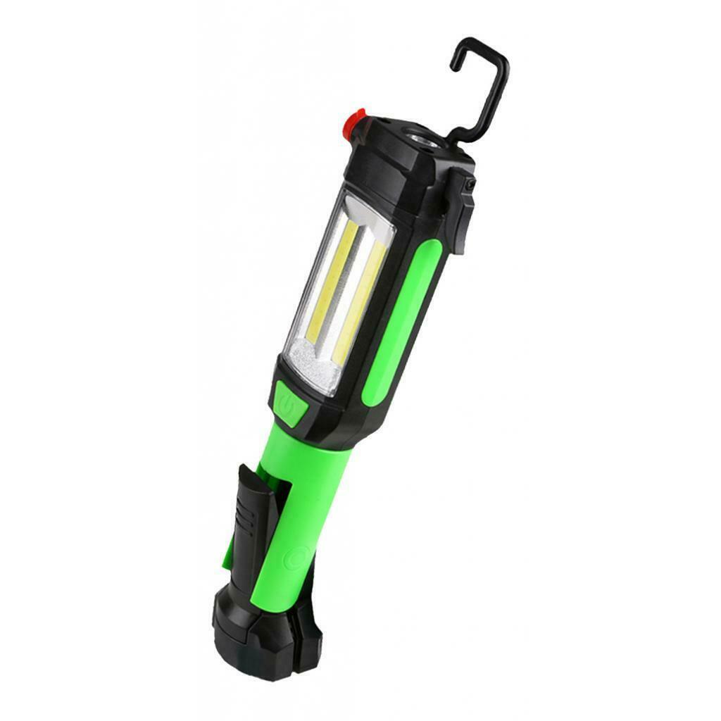 Magnetic Work Light COB LED Flashlight Rechargeable Zoomable Torch Lamp USB