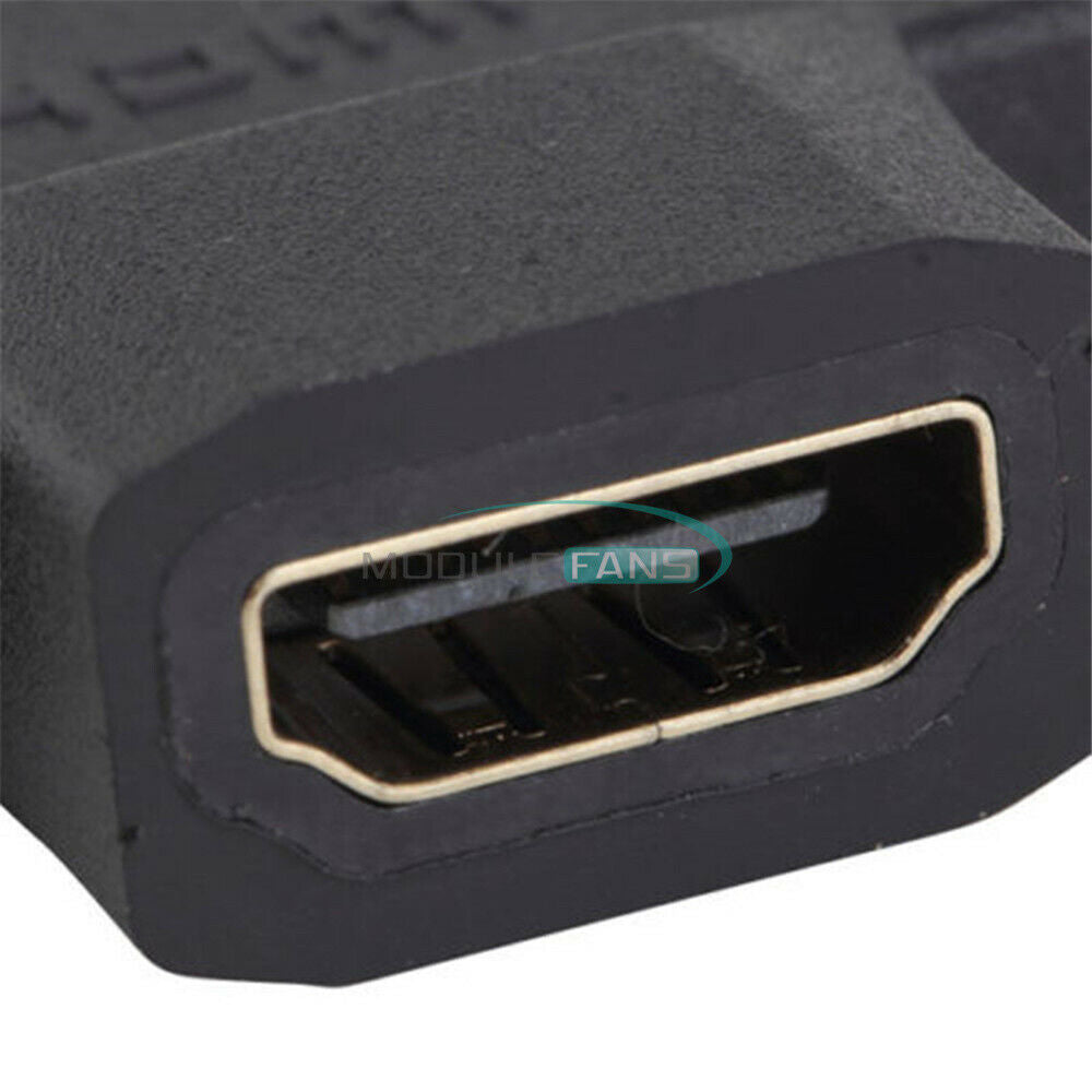 HDMI Female To MicroHDMI Male 3-in-1 Cable Adapter Converter Black