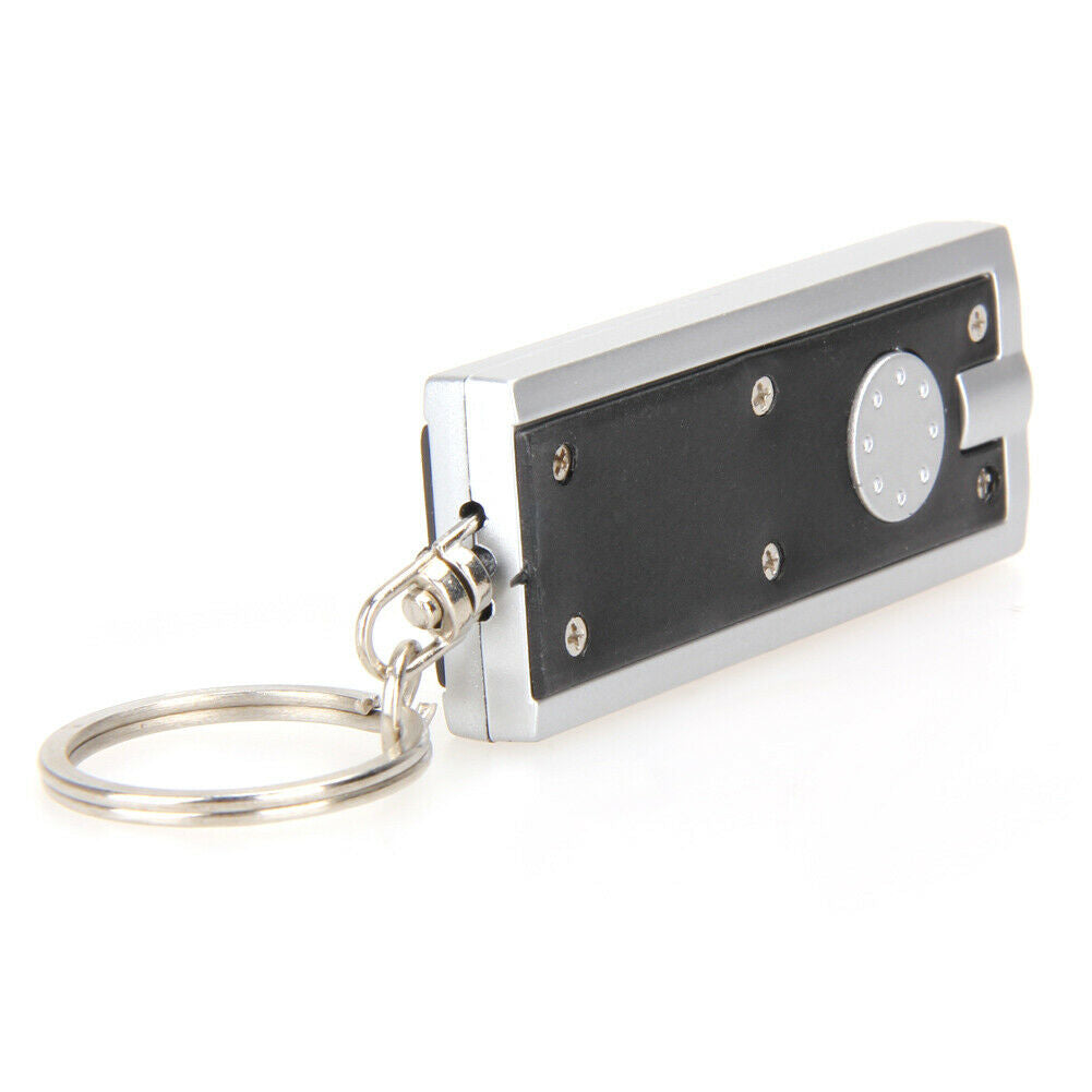 10X Colorful Super Bright Light LED Camping Flashlight Ring Key Chain Lamp Torch