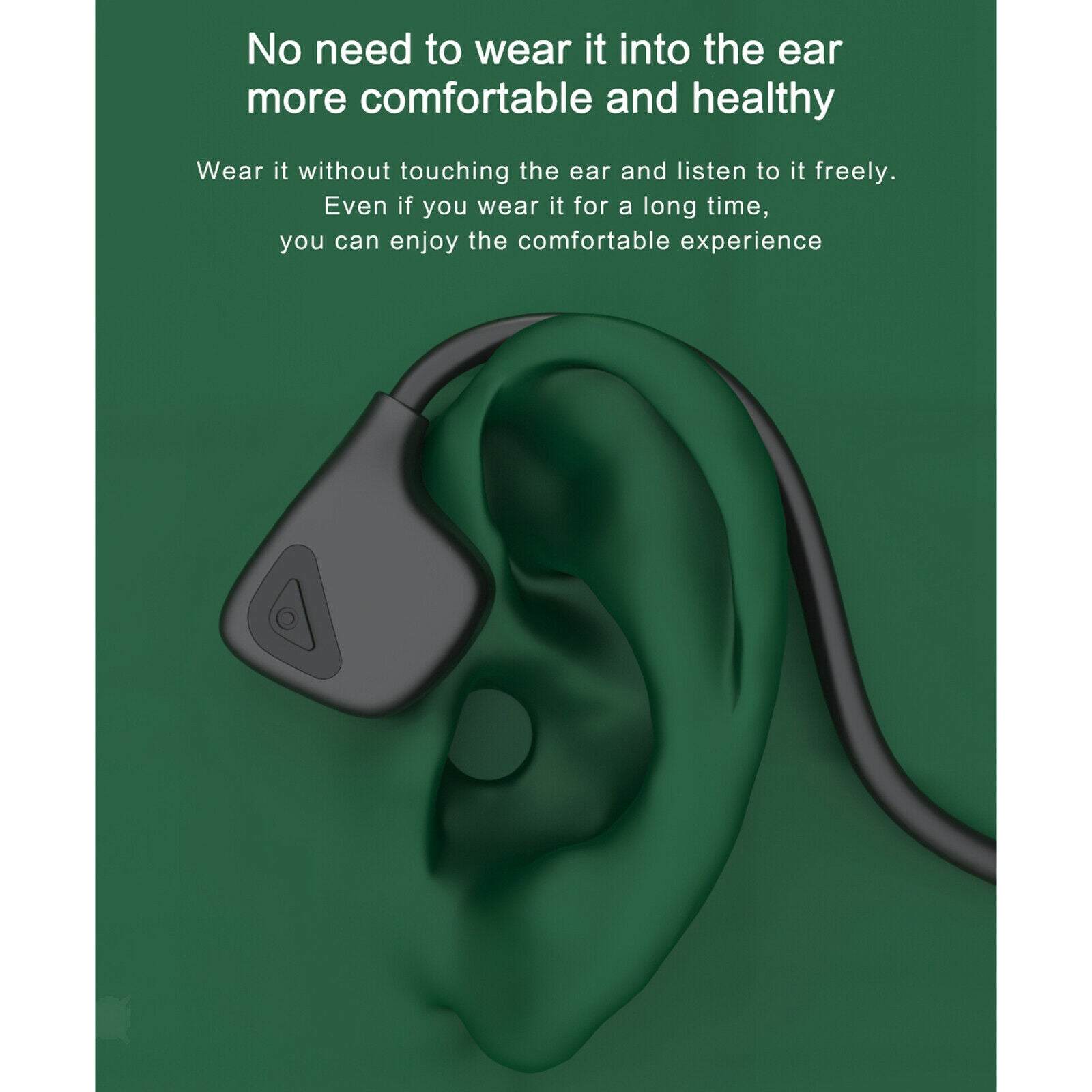 Running Bone Conduction Headphones Stereo Earbuds with Micophone For Running