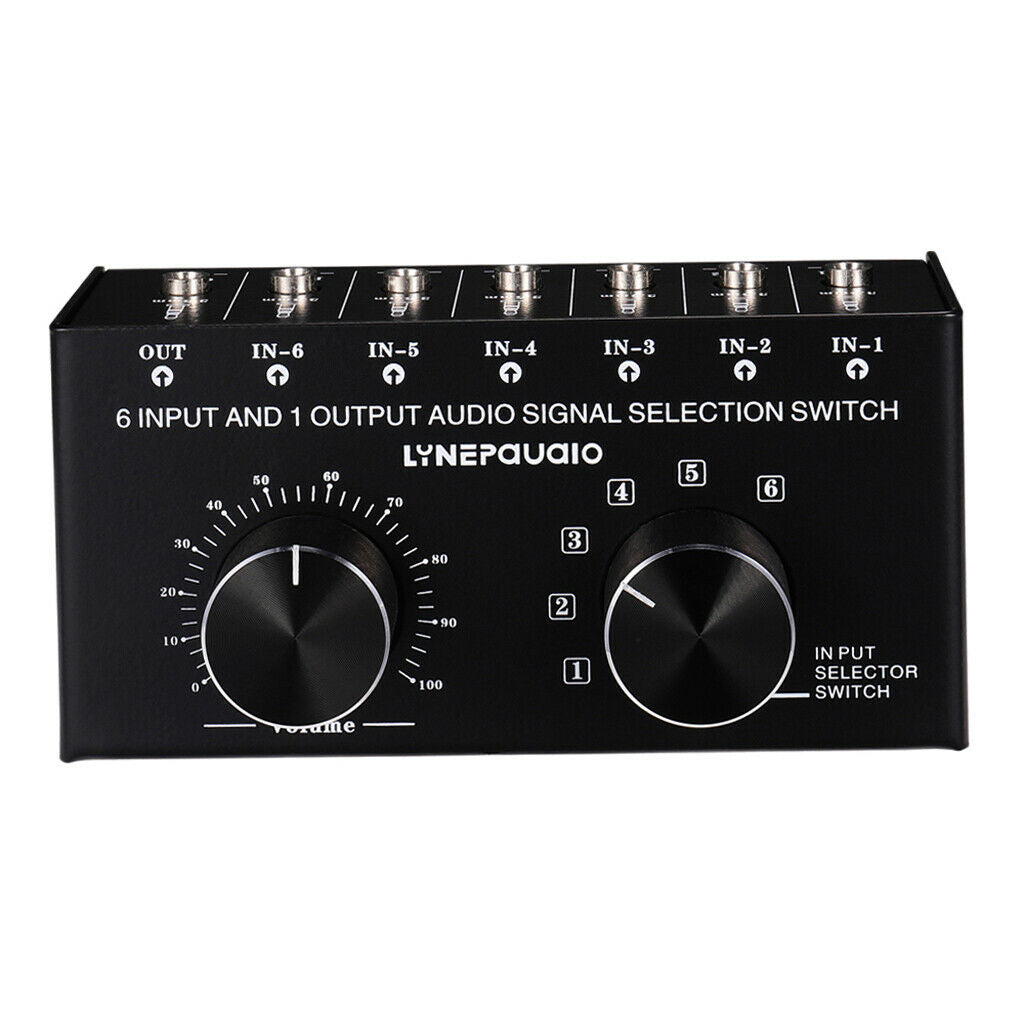 6 in 1 out volume control for selecting the audio signal switch
