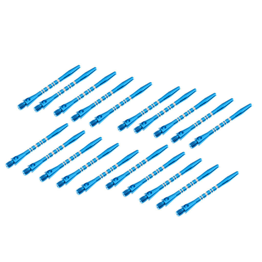 (Set of 20) 52mm Standard Thread Sticks Steel Soft Tip Blue