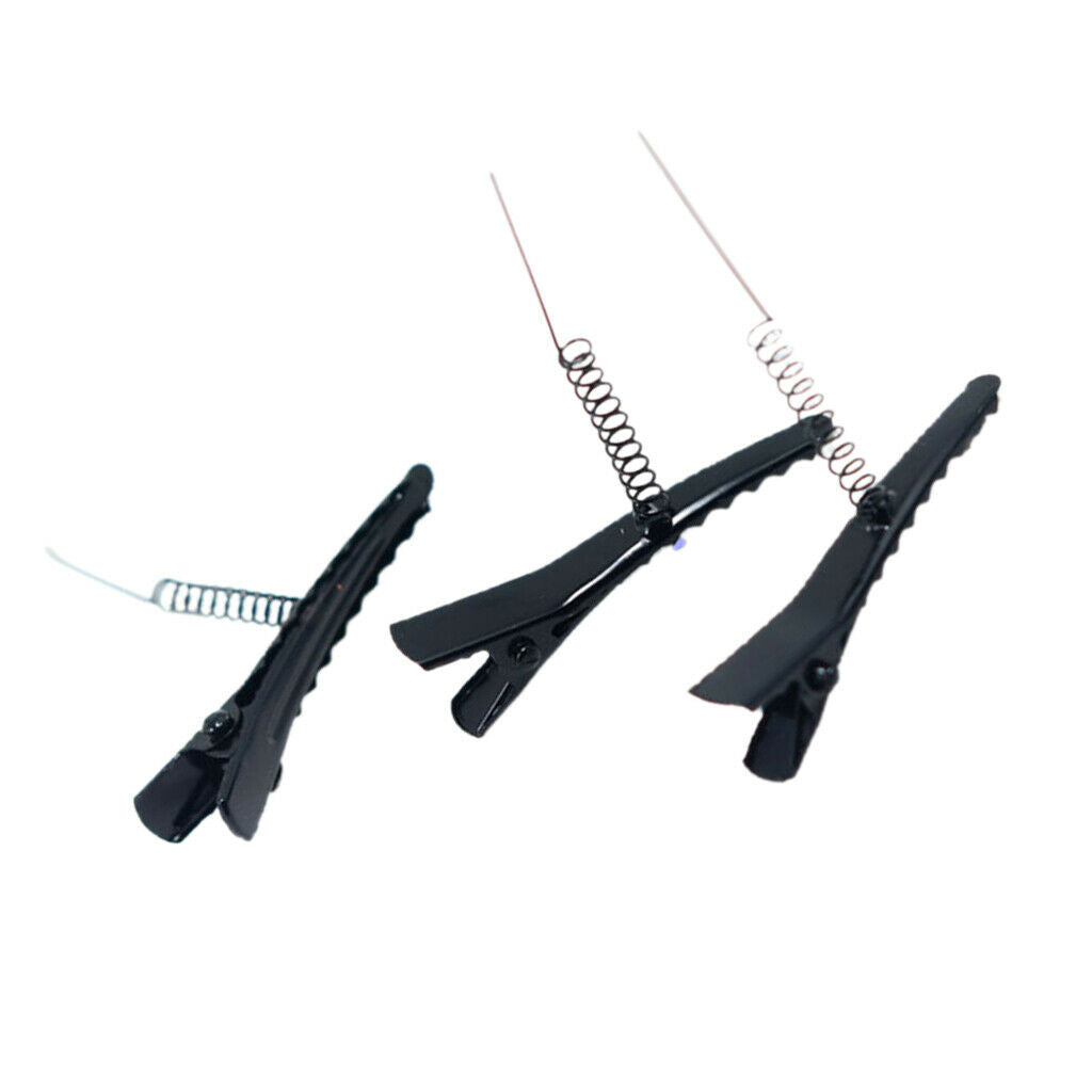 10pcs Black Duckbill Clip with Spring DIY Headwear Hair Accessories Gifts