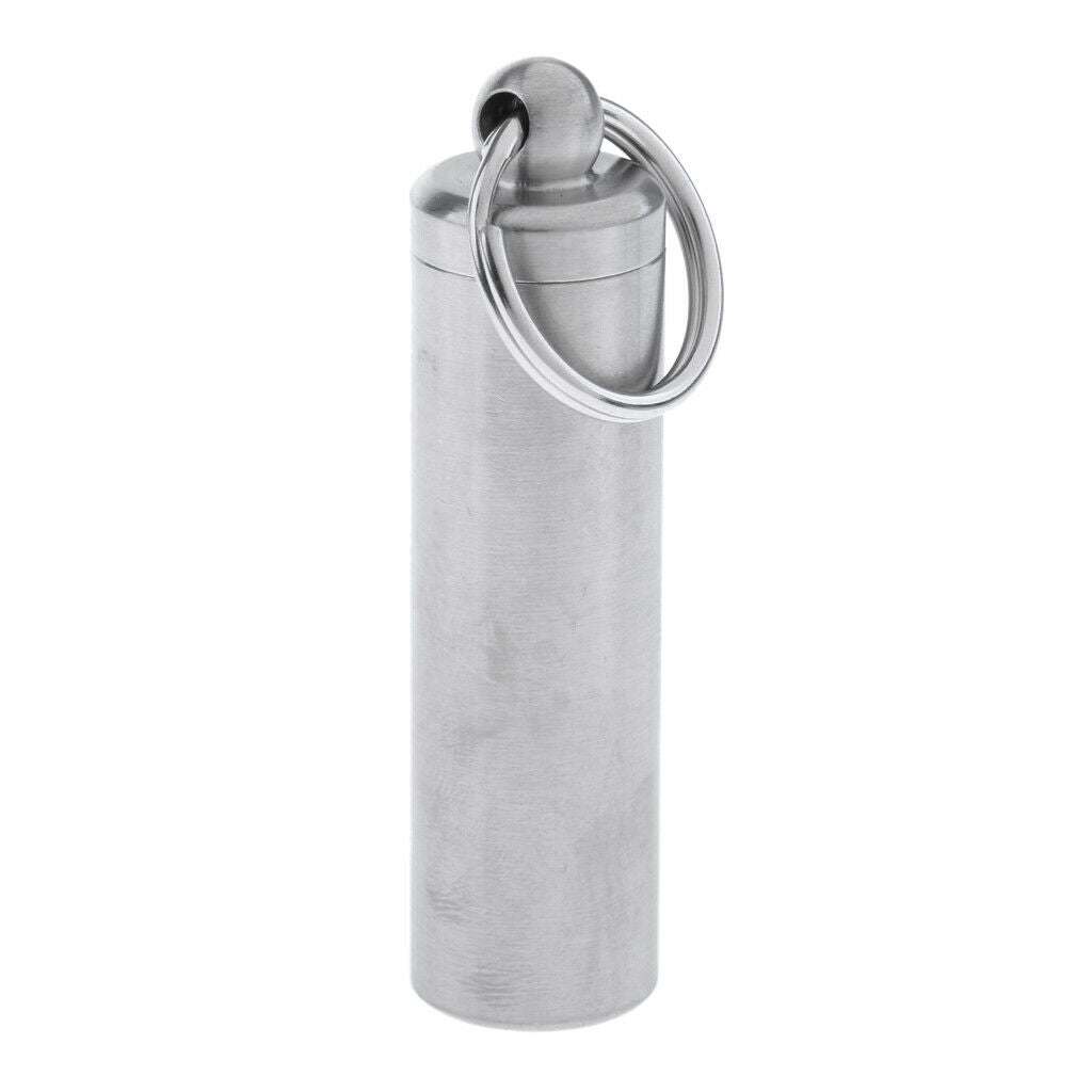 Waterproof Stainless Steel Capsule Pill Container Box Case