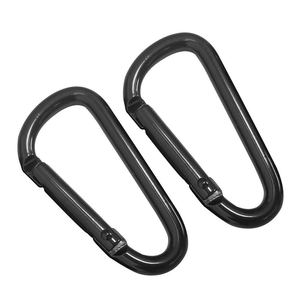 2Pcs Carabiner Clip Snap Spring Clasp Hook Keyring Camping Carabina Karabiner