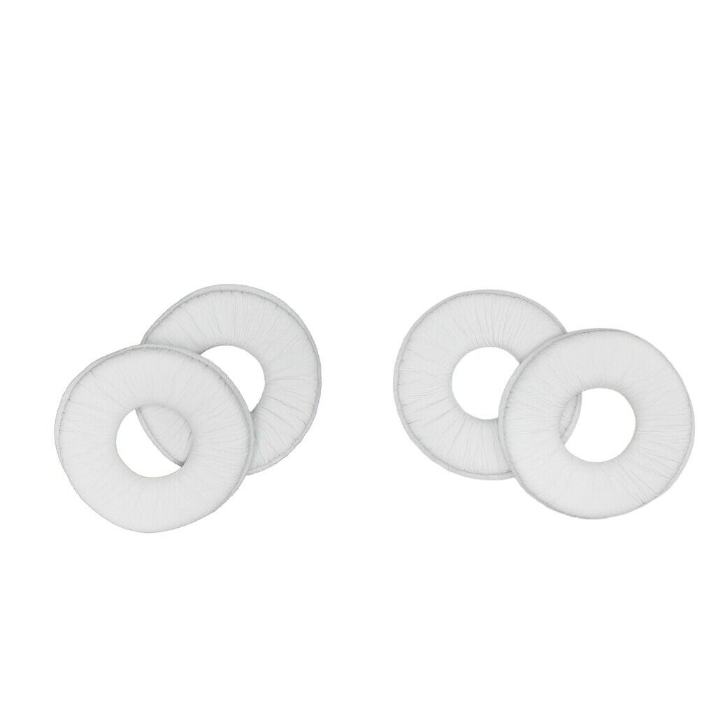2Pairs Replacement Soft Ear Pads Cushion PU Leather Foam Earpads for