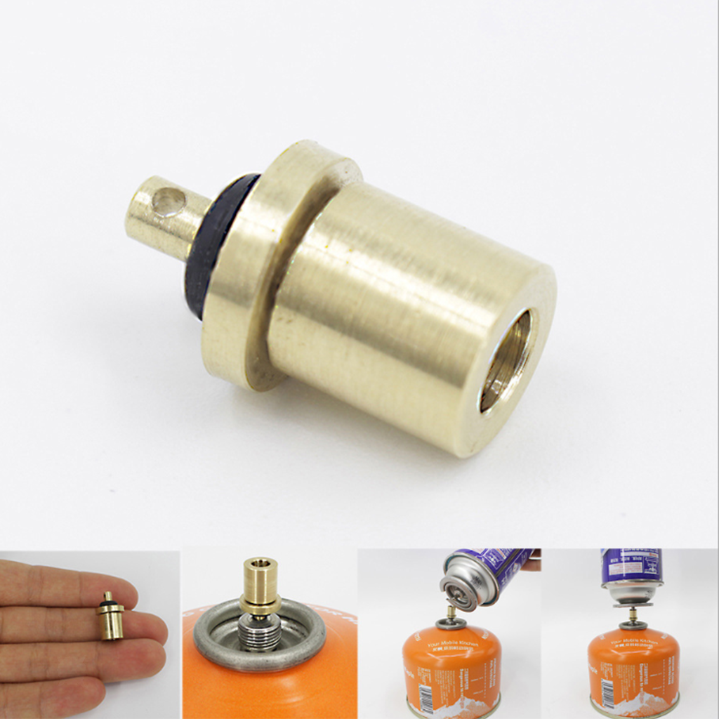 Gas Refill Adapter Stove Gas Refill Valve with O-rings for Camping Hiking