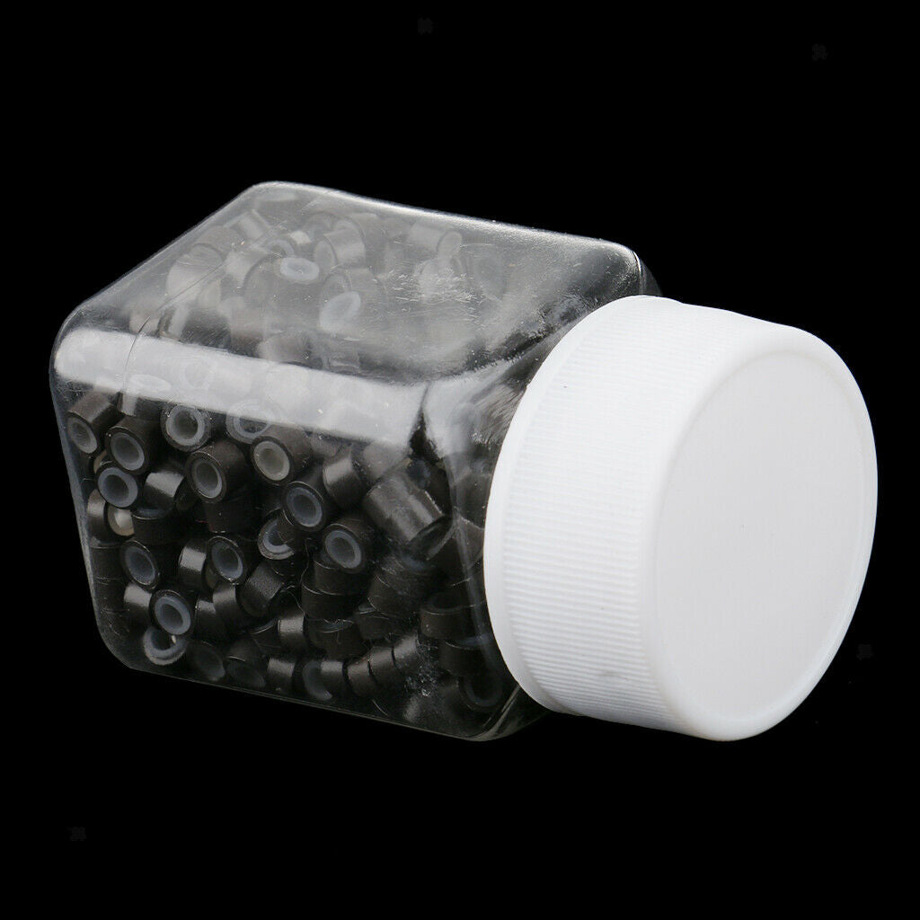 1000 Pieces Hair Extension Silicone Loop Micro Beads