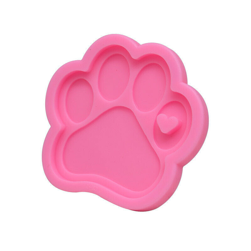 Bear Paw Crystal Silicone Mold DIY Epoxy Casting Keychain Jewelry Pendant Craft