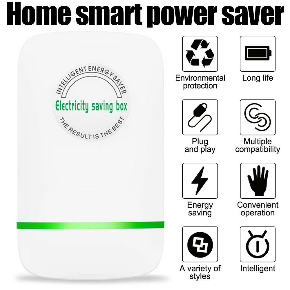Power Energy Electricity Saving Box Socket Factor Saver Device EU Plug LIN