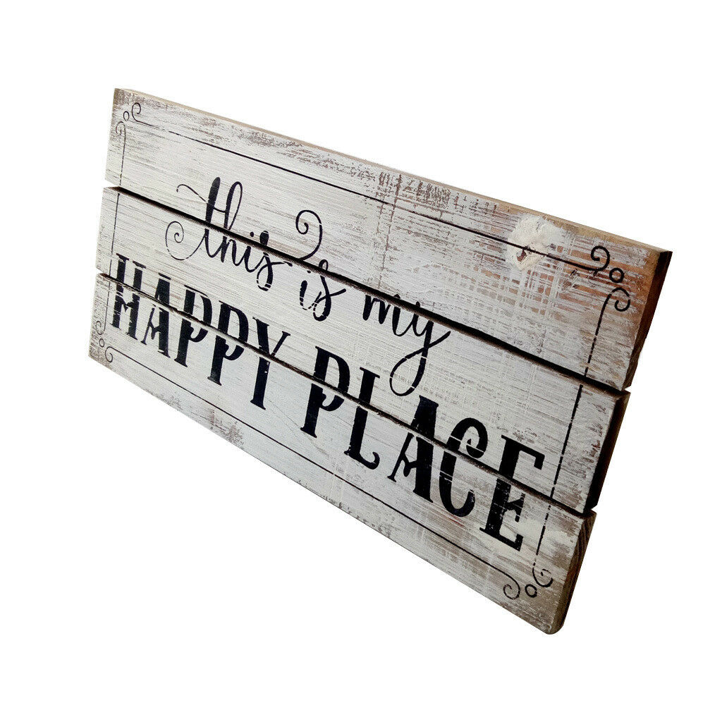 "this is my HAPPY PLACE" Party Sign Wooden Plaque Home Decoration Wood Craft
