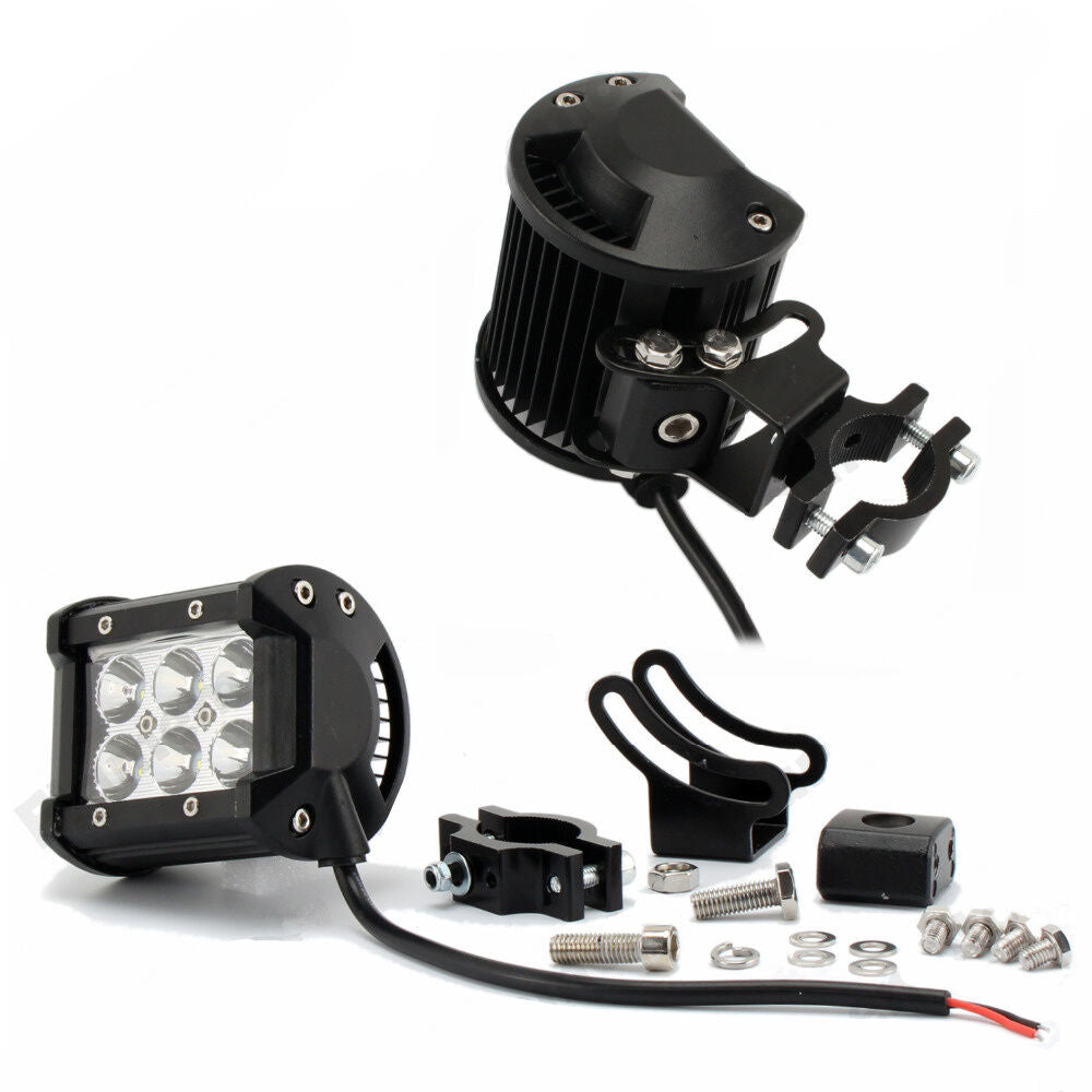 -XNAdjustable 18W LED Driving Fog Spotlight Headlight Lamp w/ Mounting Bracket