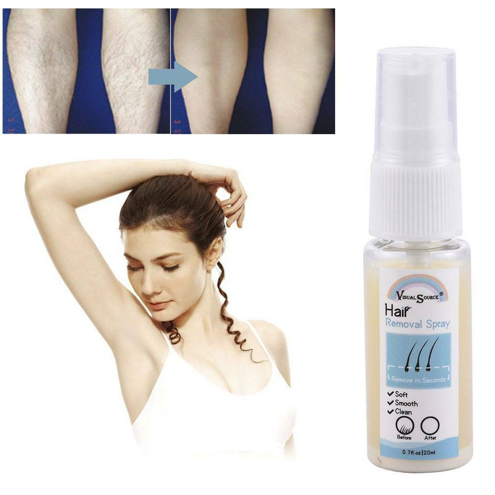 100% Natural Permanent Painless Hair Removal Spray Stop Hair Growth Inhibitor US