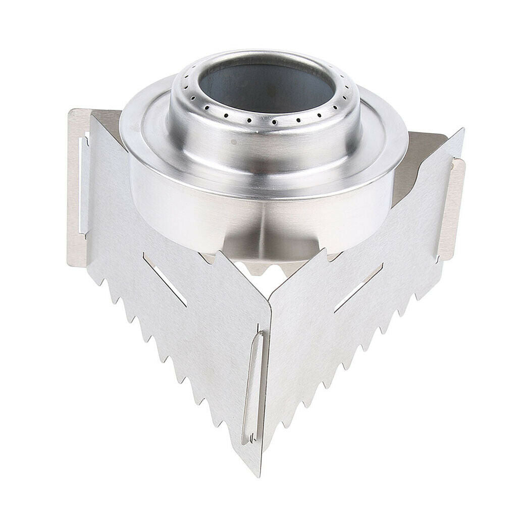Portable Alcohol Stove Stainless Steel Mini Burner Ultralight Foldable for