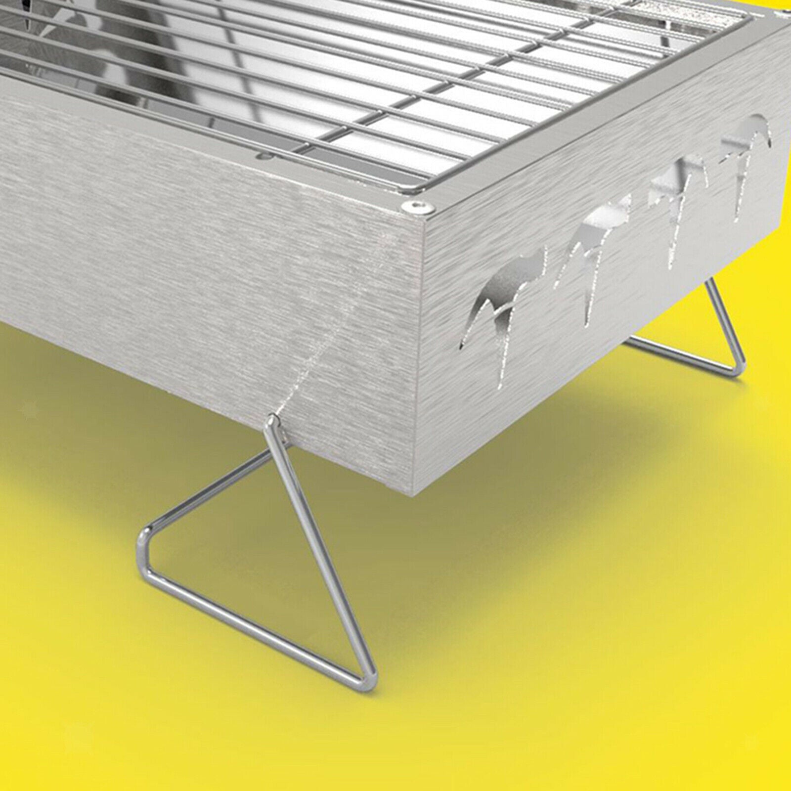 Charcoal Stove Portable Folding Stainless Steel Charcoal BBQ Grill Tool