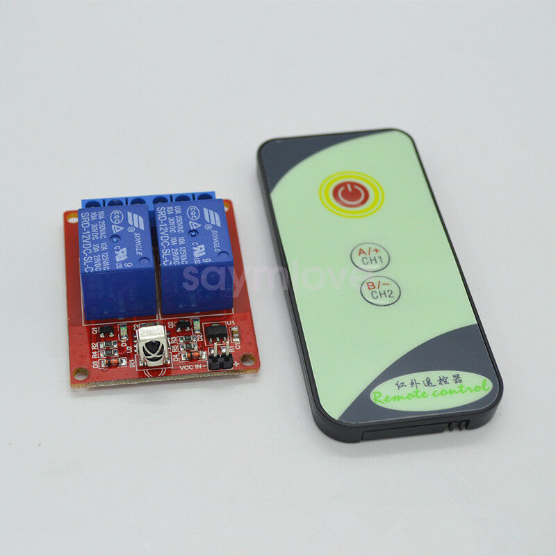 New 2CH 12V Infrared Remote Control Module IR Receiver Wireless ON/OFF Switch