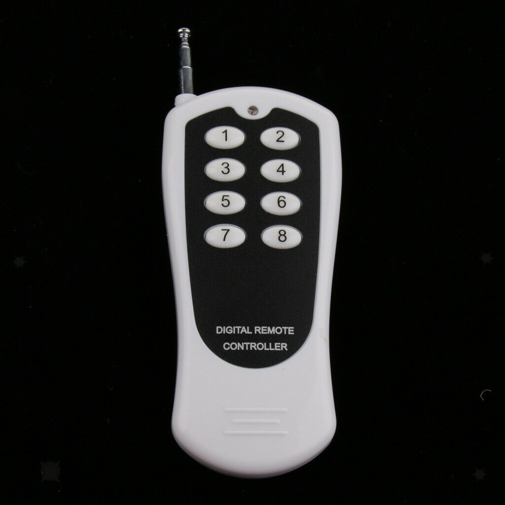 New DC12V 1000m 433MHz 8CH Wireless Remote Control transmitter White 1Pcs