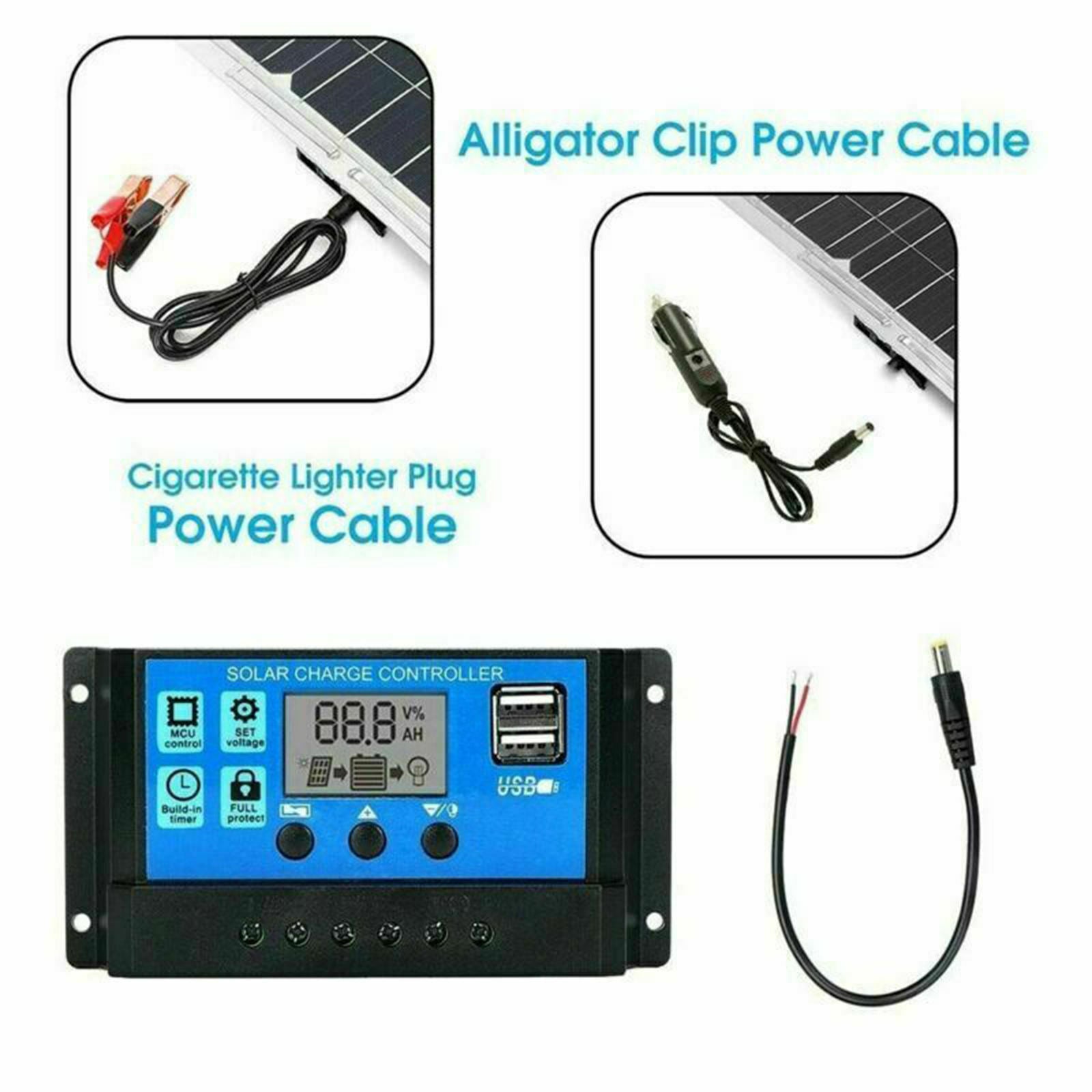 20W Solar Panel Battery Charger Camping Caravan Boat 12V Solar Panel