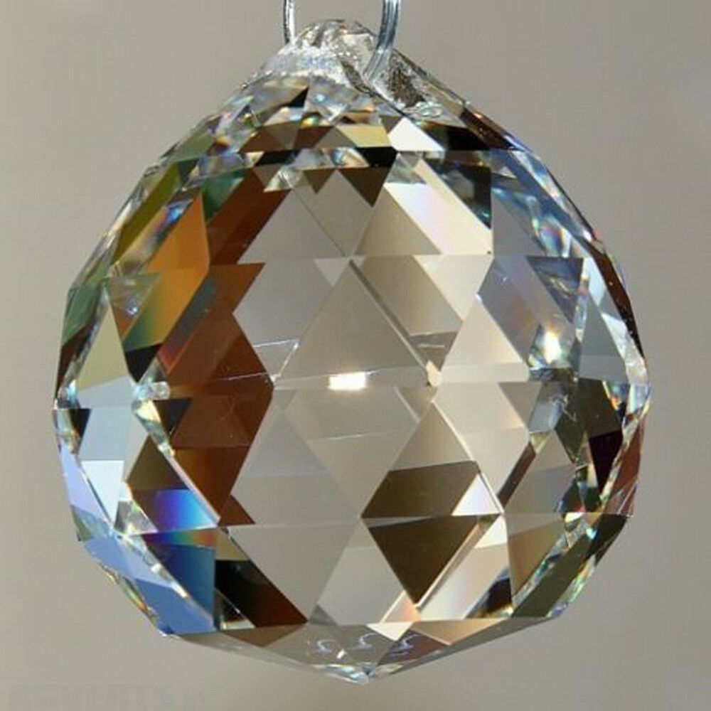 Clear Crystal Feng Shui Lamp Ball Prism Rainbow Sun Catcher Wedding Decor 20mm