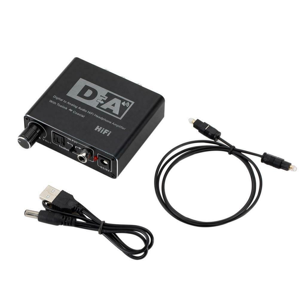 Digital Optical Coaxial Toslink to Analog RCA L/R 3.5mm Audio Adapter